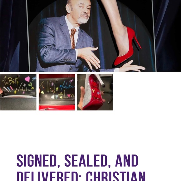 Louboutin SIGNED! high heel sandals 36 1/2 - Picture 2 of 13